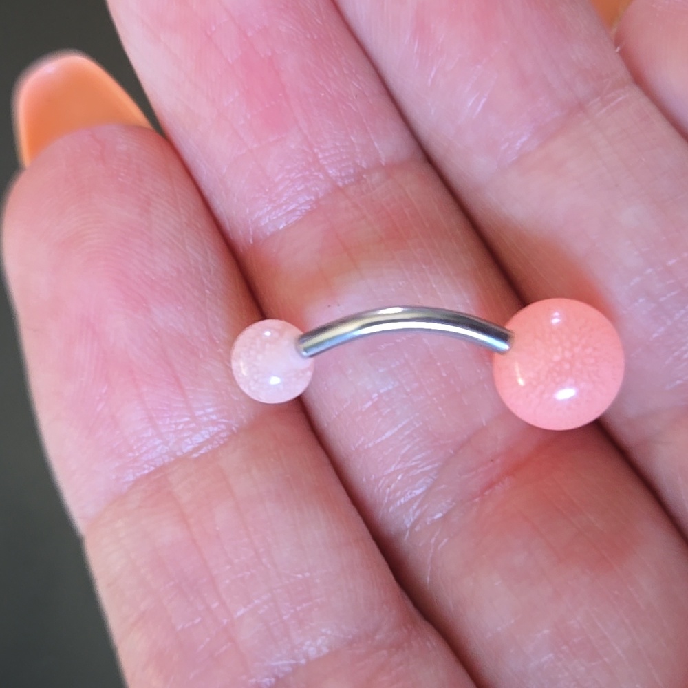 Pink Belly Button Rings Set - Picture 5 of 5